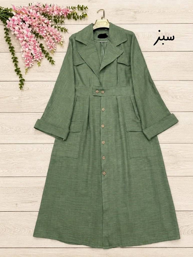 مانتو بلند جلو دکمه مدل ماربل🥰✨کد 21259 طاها