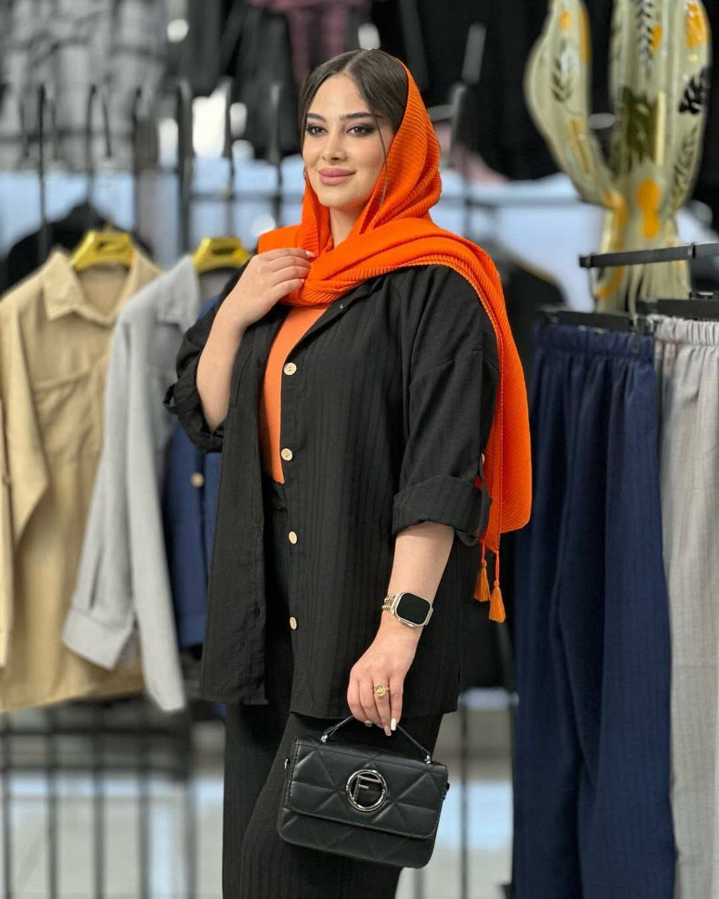 ست مانتو شلوار تک جیب با کیفیت😎✅کد 21217 سارین
