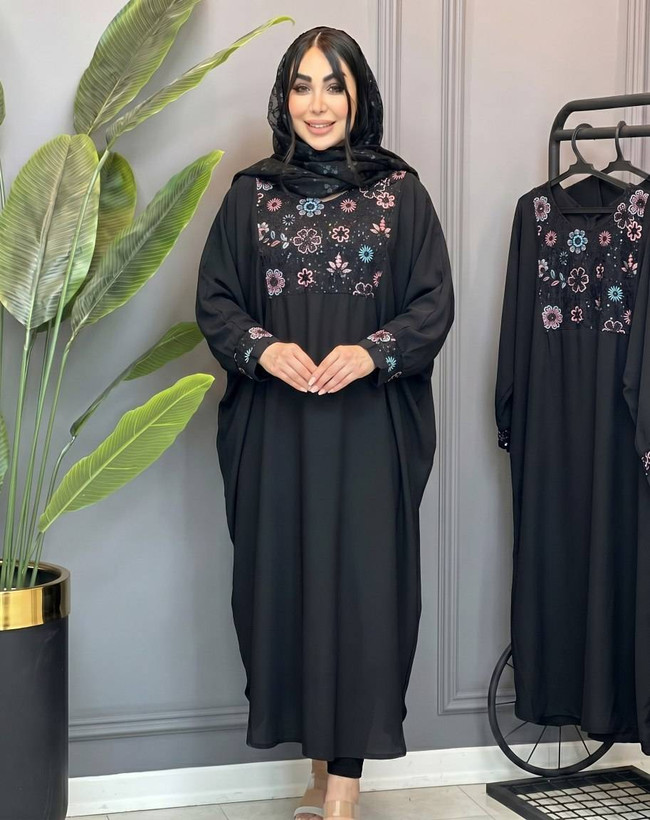 مانتو عبایی گلریز زیبا و شیک ❤️🥰کد 614 آدراپانا