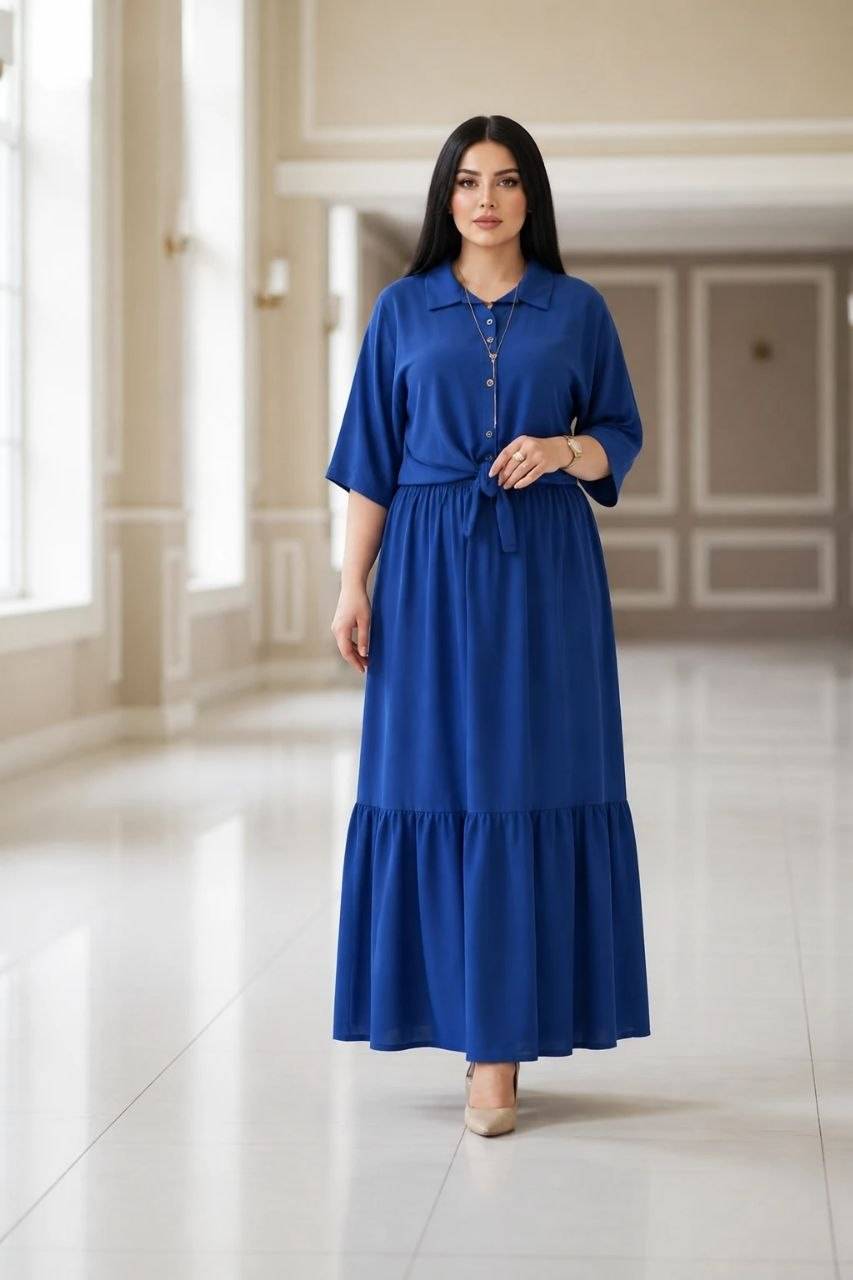 ست شومیز دامن حنانه جنس نخی😍❤کد 6109 آرات