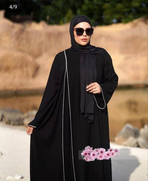 مانتو عبایی مغزی دوز زیبا و شیک 🎀❤️کد 680 آدراپانا