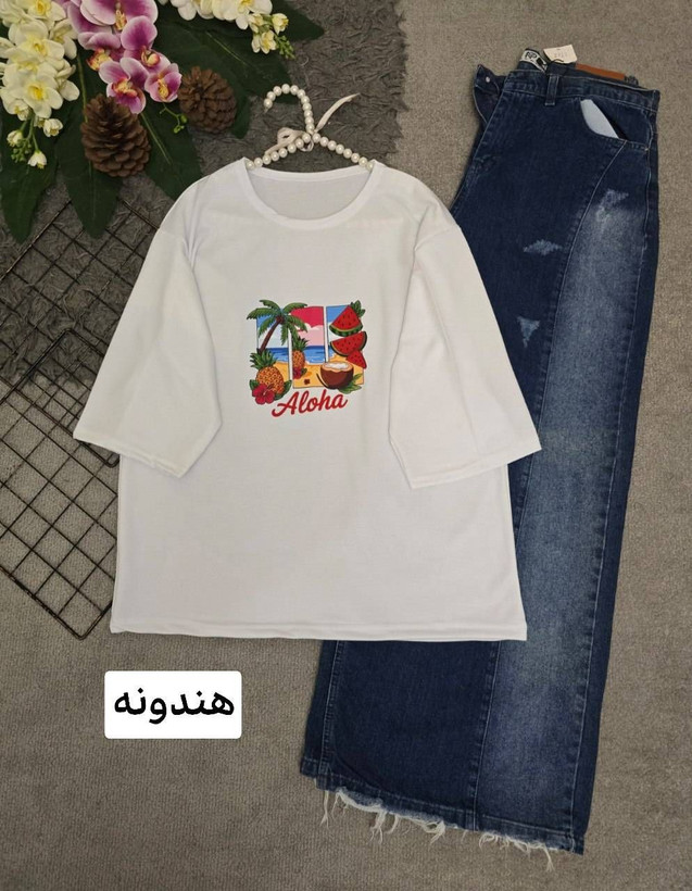 تیشترت تابستانه پنبه گلکسی 🎀💯🌈۲۱۲۶۸ نفیس