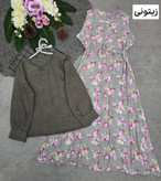 سارافون گل دار و شومیز ۲۱۲۲۵ نفیس🛍🌈🎀💯