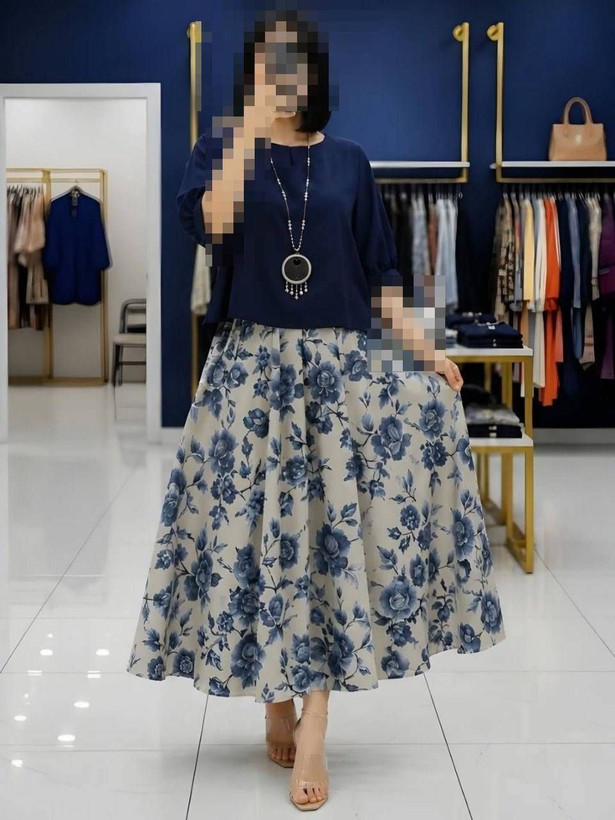 سارافون گل دار و شومیز ۲۱۲۲۵ نفیس🛍🌈🎀💯