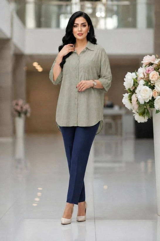مانتو پریسا پارچه شانتون طرح دار🥰♥کد 21132 آرات