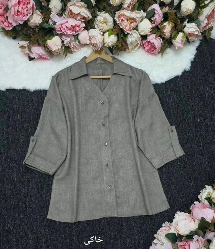 مانتو پریسا پارچه شانتون طرح دار🥰♥کد 21132 آرات
