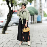 شومیز گرهای و سارافون نازنین 🌿 با رنگ بندی و کیفیت عالی ✅والیا۲۱۲۸۵