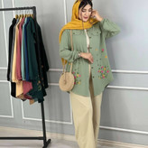 شومیز مانتوی ساناز 🌿 با رنگبندی و سایزبندی ✅والی10235