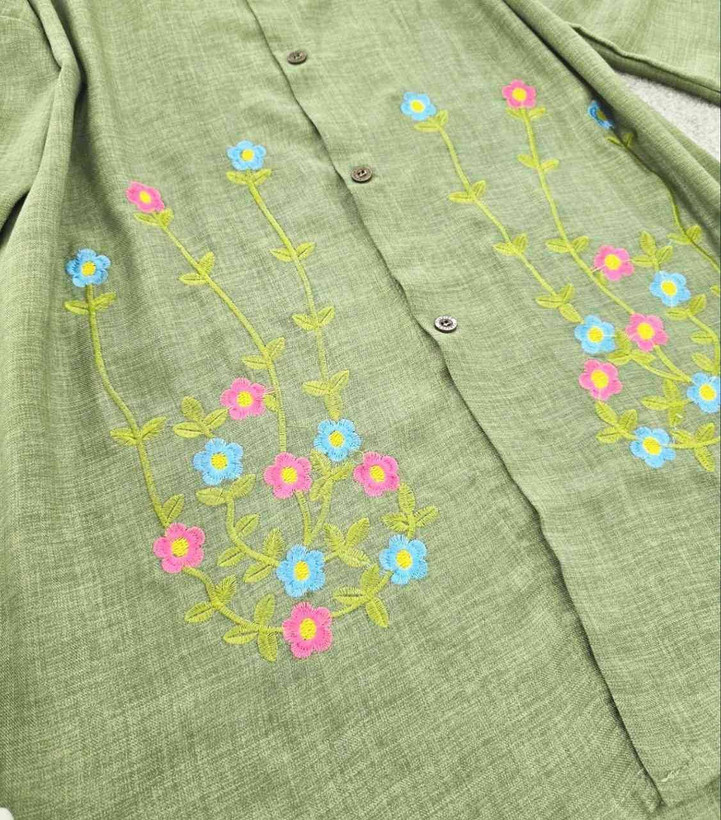 شومیز مانتوی ساناز 🌿 با رنگبندی و سایزبندی ✅والی10235