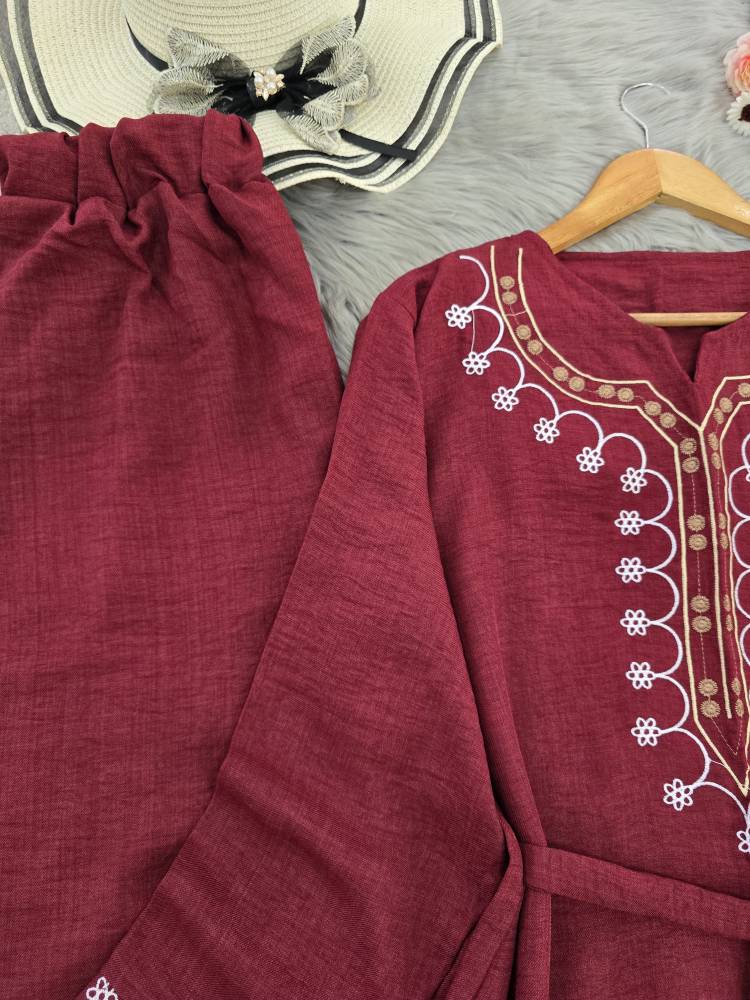 ست تونیک و شلوار سرزمین🌿 با رنگ بندی و کیفیت عالی ✅والی6214