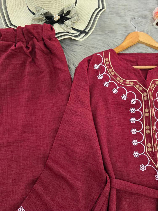ست تونیک و شلوار سرزمین🌿 با رنگ بندی و کیفیت عالی ✅والی6214