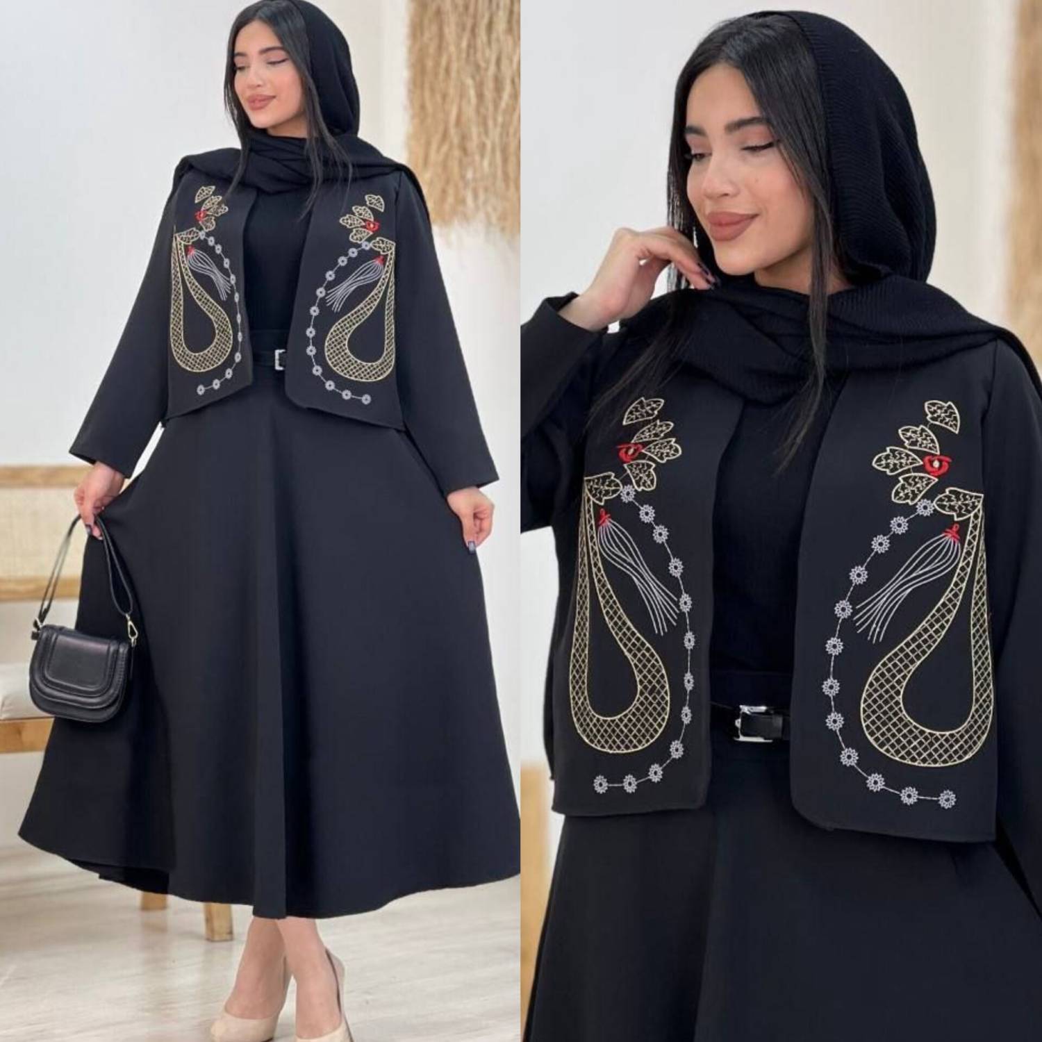 ست کت و دامن یارا 🌈 با پارچه مازراتی درجه یک ✅والی16009