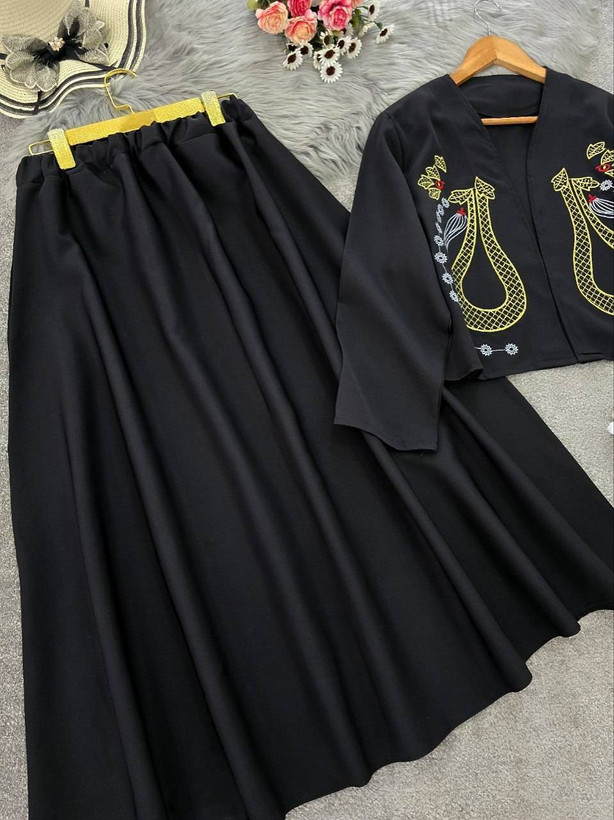 ست کت و دامن یارا 🌈 با پارچه مازراتی درجه یک ✅والی16009
