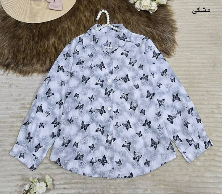 شومیز مانتوی پروانه 🦋 با رنگ بندی و کیفیت عالی ✅ساری19456