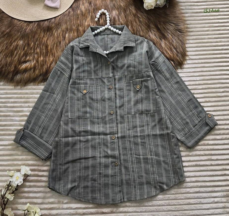 شومیز کوک دوزی پرنیا 🌿 با رنگ بندی و کیفیت عالی ✅ساری19714