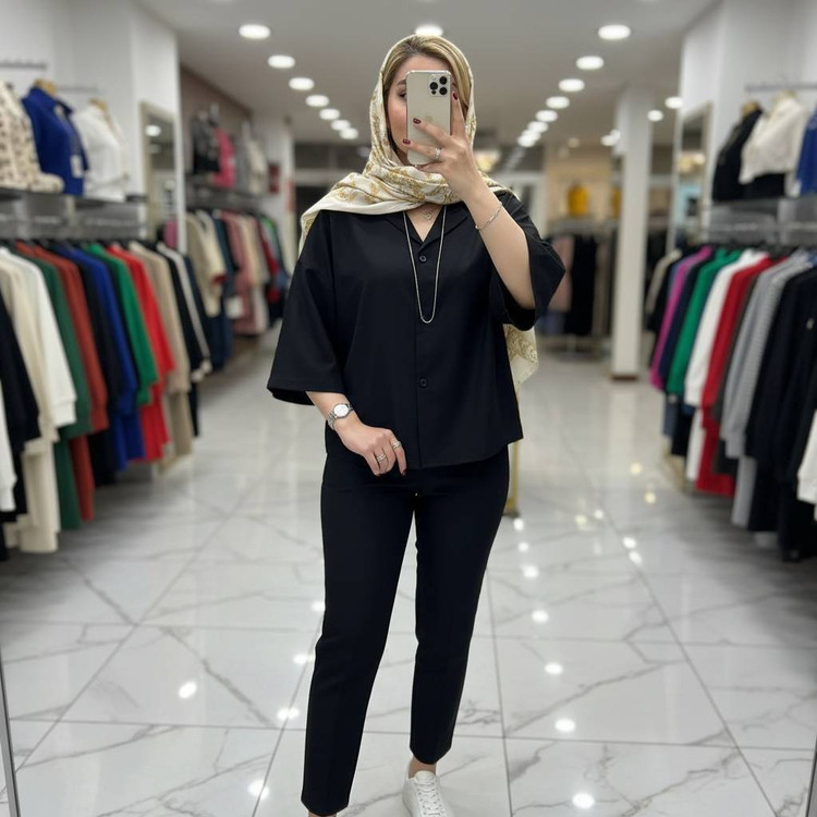 مانتو لنین ترنج 🌈 با رنگ بندی و کیفیت عالی✅ساری18366