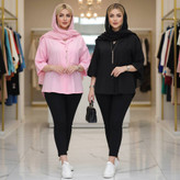 مانتو لنین ترنج 🌈 با رنگ بندی و کیفیت عالی✅ساری18366