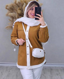 مانتو لنین دو رنگ 🌈 با رنگ بندی و کیفیت عالی ✅ساری16919
