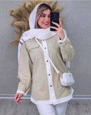 مانتو لنین دو رنگ 🌈 با رنگ بندی و کیفیت عالی ✅ساری16919