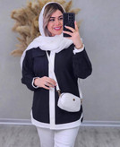 مانتو لنین دو رنگ 🌈 با رنگ بندی و کیفیت عالی ✅ساری16919