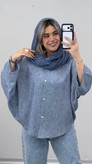 مانتو پانچ لنین ساحل ✅ با رنگبندی و کیفیت عالی 🌈ساری17997