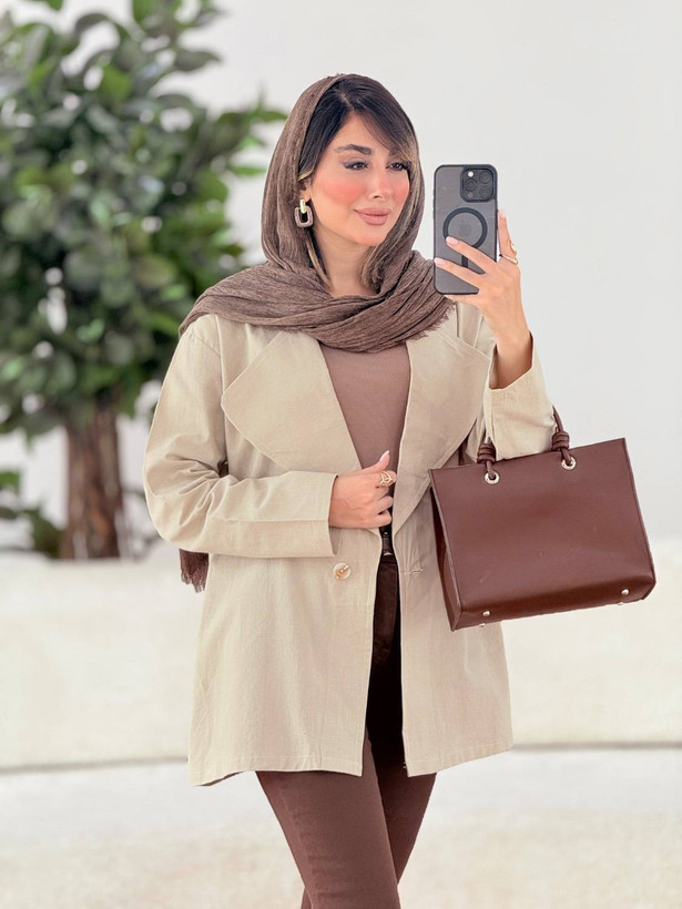 کت یقه انگلیسی نوشین ✅ با رنگ بندی و کیفیت عالی ✅ساری13633