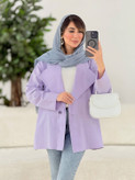 کت یقه انگلیسی نوشین ✅ با رنگ بندی و کیفیت عالی ✅ساری13633