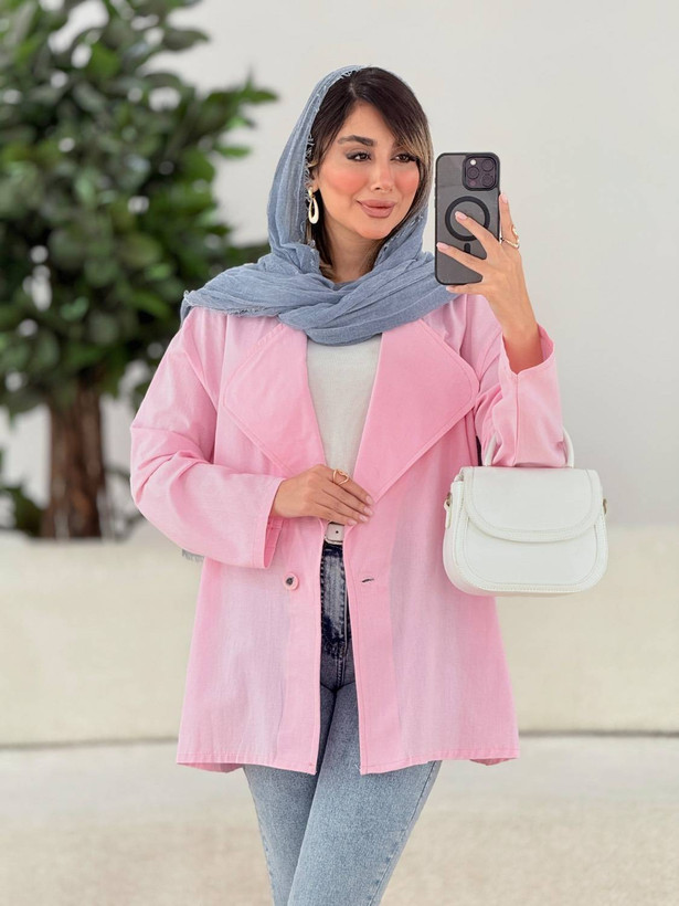 کت یقه انگلیسی نوشین ✅ با رنگ بندی و کیفیت عالی ✅ساری13633