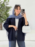 کت آستین بندی شبنم 🌈 با با رنگ بندی و کیفیت بسیار عالی ✅ساری15793