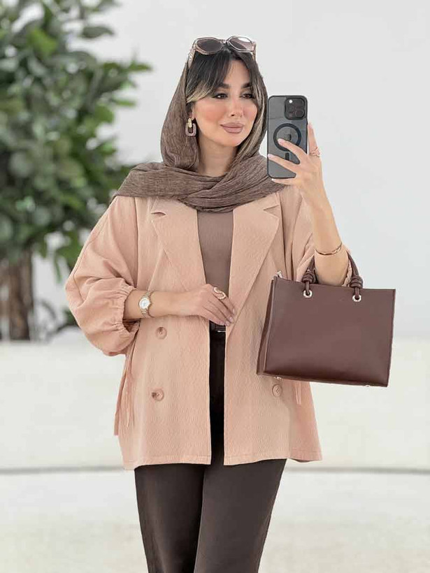کت آستین بندی شبنم 🌈 با با رنگ بندی و کیفیت بسیار عالی ✅ساری15793