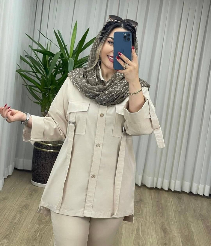 مانتو لنین شقایق 🌈 بارنگبندی و کیفیت عالی✅ساری16067