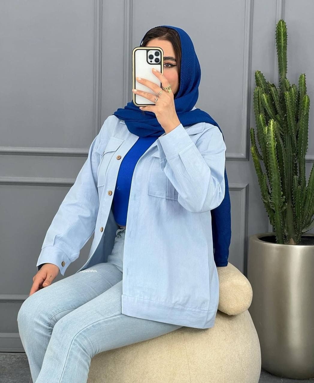 مانتو لنین دو جیب 🌈 با رنگبندی و کیفیت بسیار عالی ✅ساری18184