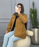 مانتو لنین دو جیب 🌈 با رنگبندی و کیفیت بسیار عالی ✅ساری18184