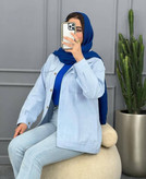 مانتو لنین دو جیب 🌈 با رنگبندی و کیفیت بسیار عالی ✅ساری18184
