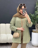 شومیز مانتویی خاتون 🌈با رنگ بندی و کیفیت عالی✅ساری16815