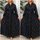 پیراهن ساحلی آبنوس 🌿با پارچه بوگاتی باکیفیت✅الیش16274
