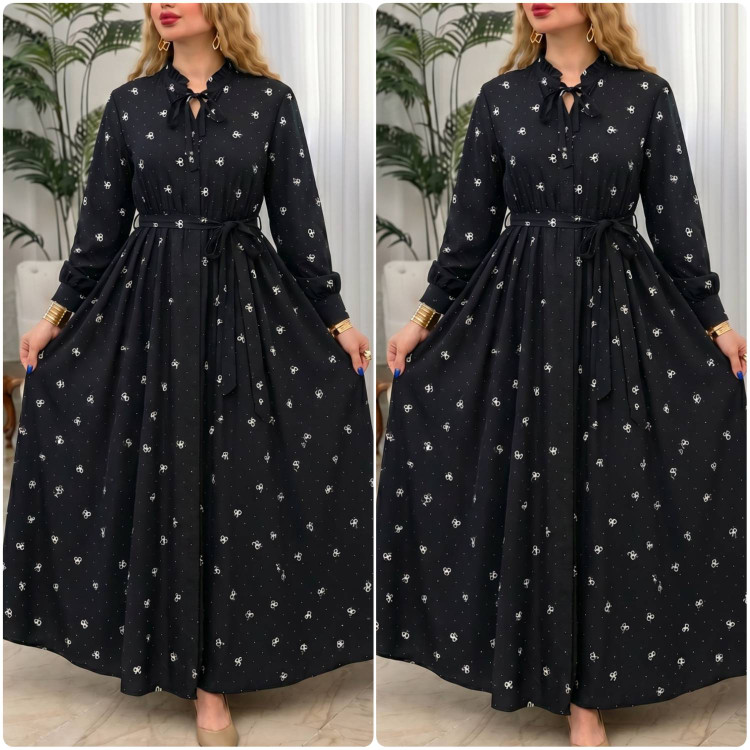 پیراهن ساحلی آبنوس 🌿با پارچه بوگاتی باکیفیت✅الیش16274
