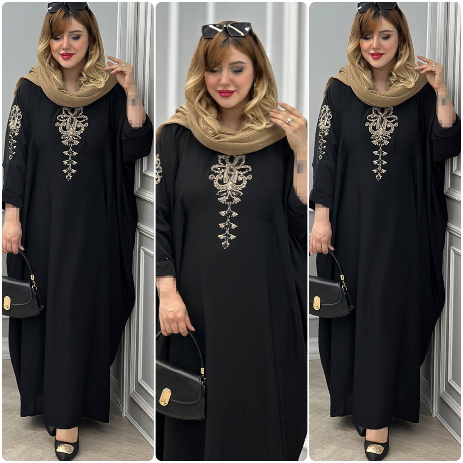 عبایی همدم😍 با پارچه الیزای با کیفیت ✅الیش21317