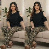 ست تیشرت و شلوار پرنس 🌈 با کیفیت عالی ✅الیش16486