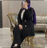 کس و شلوار مزونی سوگل 🌿 با پارچه مازراتی درجه یک و سایزبندی ✅ارغوان100733