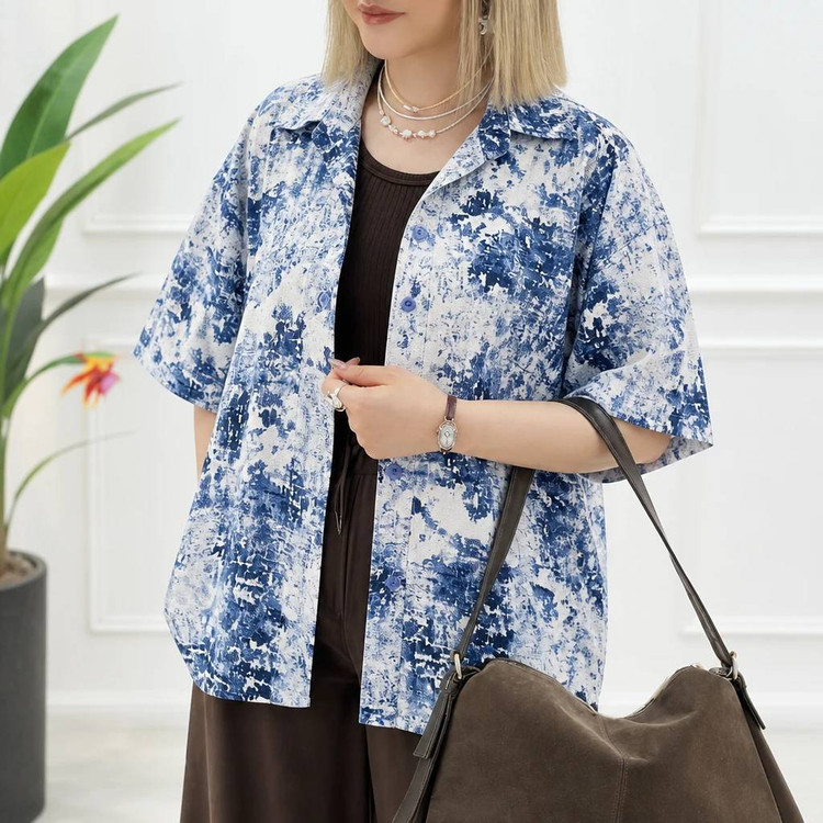 شومیز اطلس آبرنگی 🎀🥰کد 21384 کلار