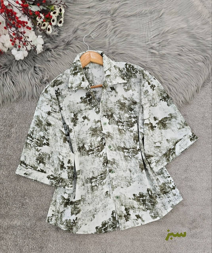 شومیز اطلس آبرنگی 🎀🥰کد 21384 کلار