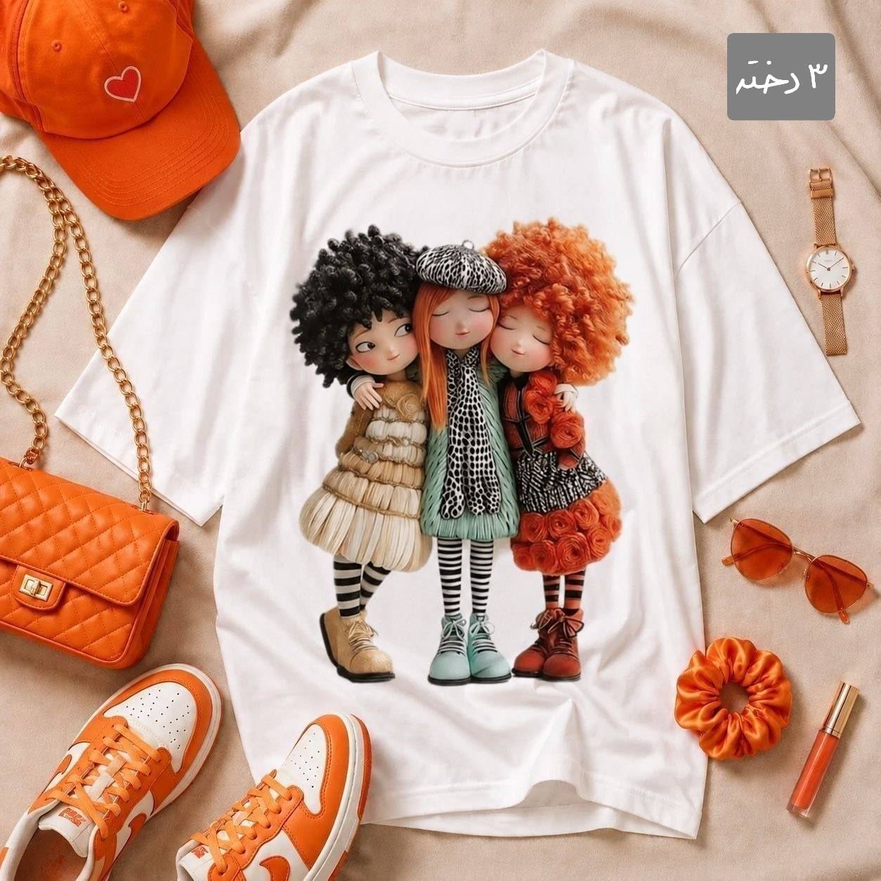 تیشرت لانگ عروسکی 🎀🥰کد 701 آدراپانا