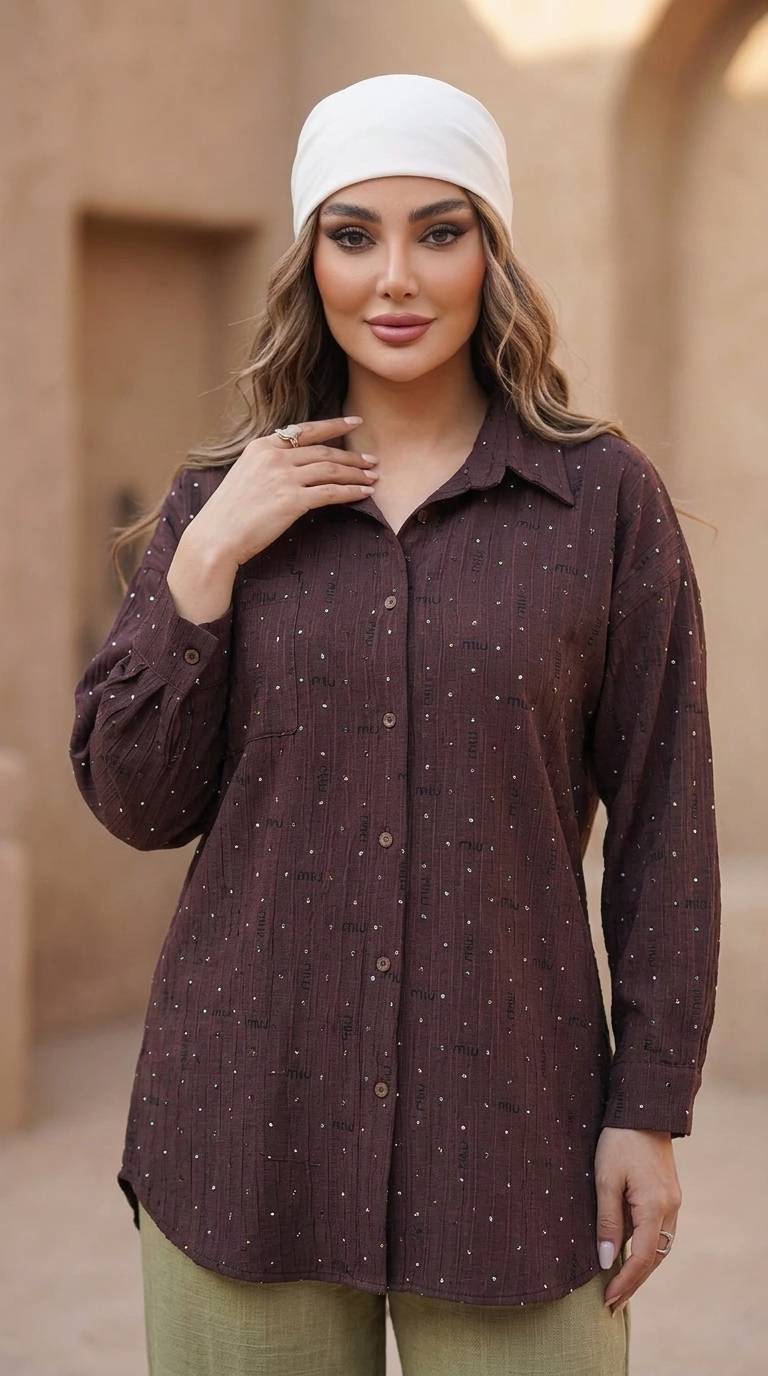 شومیز مانتویی حنانه 🥰🎀کد 535 آدراپانا
