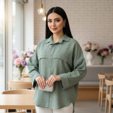 شومیز باکسی نهال ۲۱۲ شانتون دیپلمات درجه یک 🎀🎀کد۱۲۰۷۰ لیدی