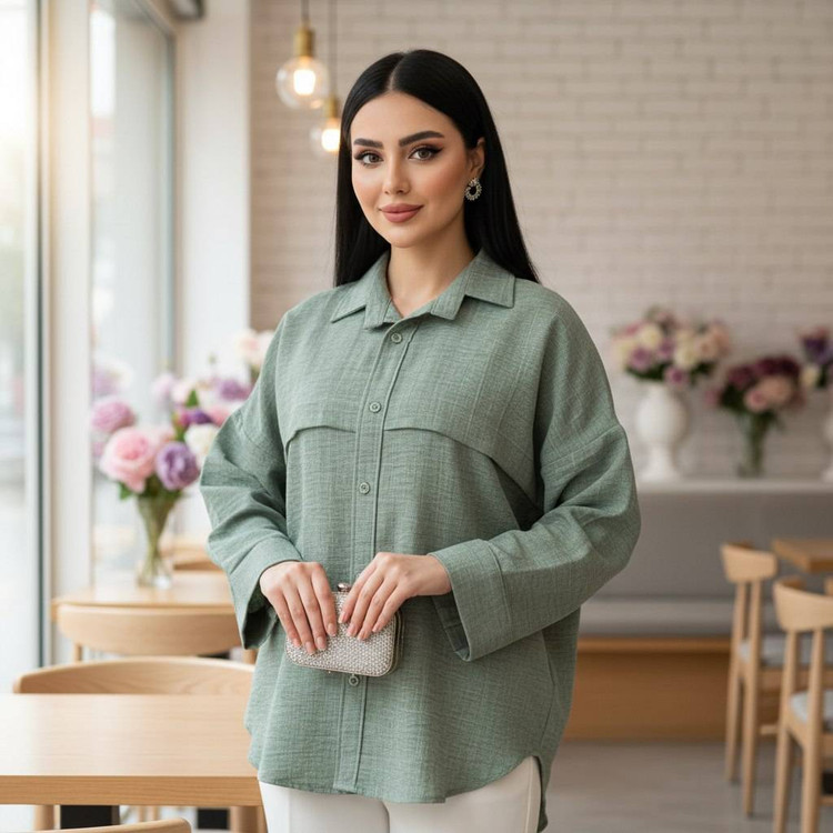 شومیز باکسی نهال ۲۱۲ شانتون دیپلمات درجه یک 🎀🎀کد۱۲۰۷۰ لیدی