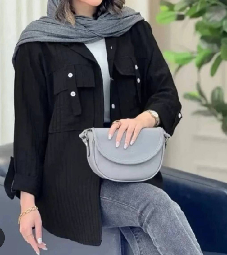 شومیز جیب صلیبی 🌿 با رنگ بندی و کیفیت عالی ✅ارغوان100770