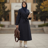 مانتو بلند دانشجویی الناز 🌿 با رنگ بندی و کیفیت عالی ✅ارغوان100764