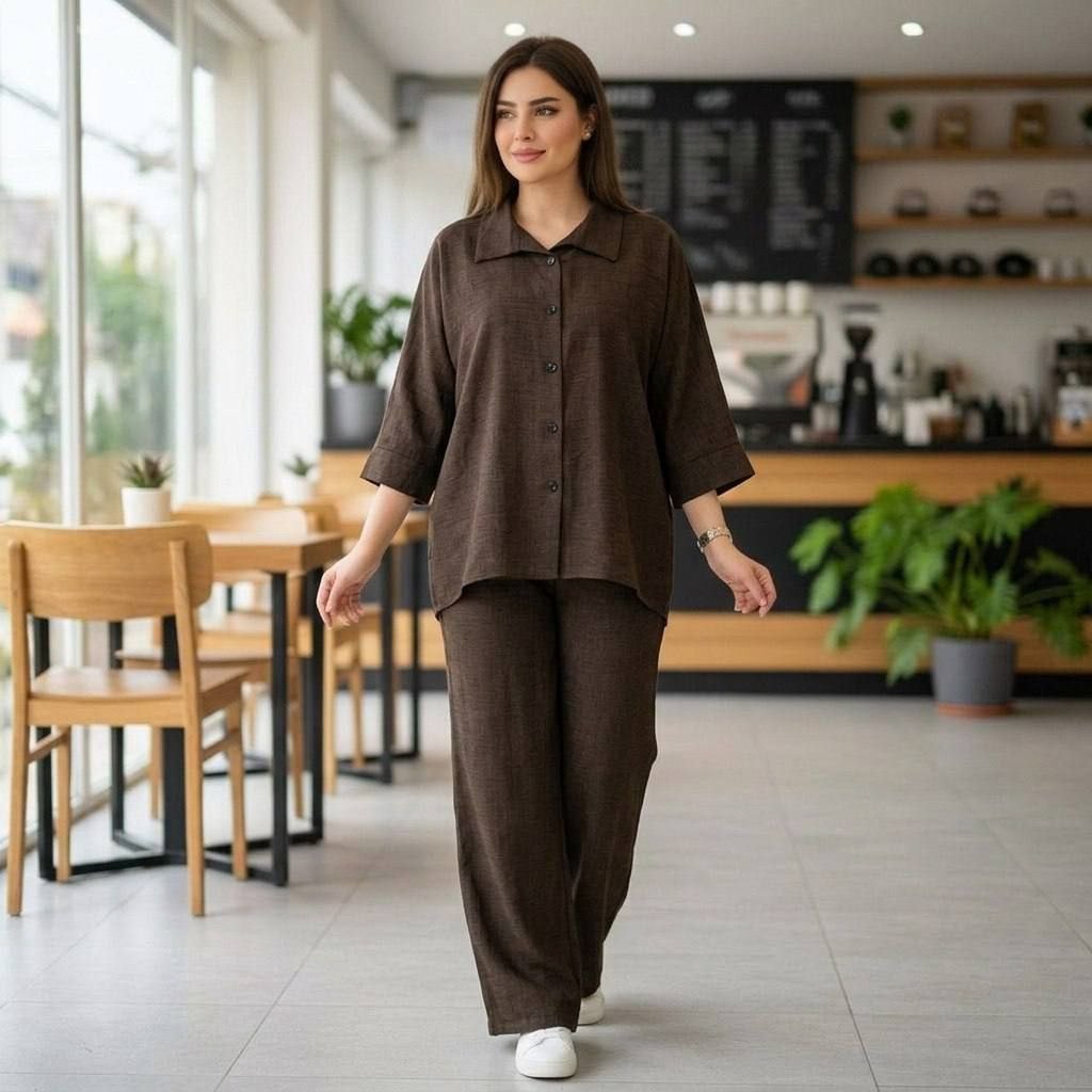 ست دو تیکه آوا با رنگبندی 🌈🛍💯🎀۷۵۹۸۱ شهرزاد