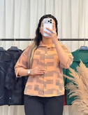 شومیز باکسی طرح چهارخونه 🌿 با کیفیت عالی و رنگ بندی متنوع 👌تارا75971